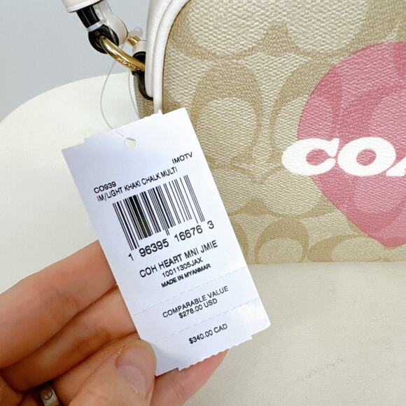 Coach CO939 Mini Jamie Camera Bag In Signature Canvas IN Light Khaki Chalk Multi - Picture 7 of 7